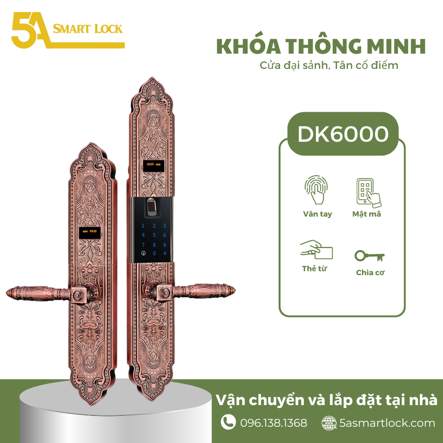 Khóa vân tay cao cấp 5ASYSTEMS DK6000